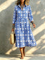 TODAY 49% OFF🔥 Santorini Inspired Print Midi Dress