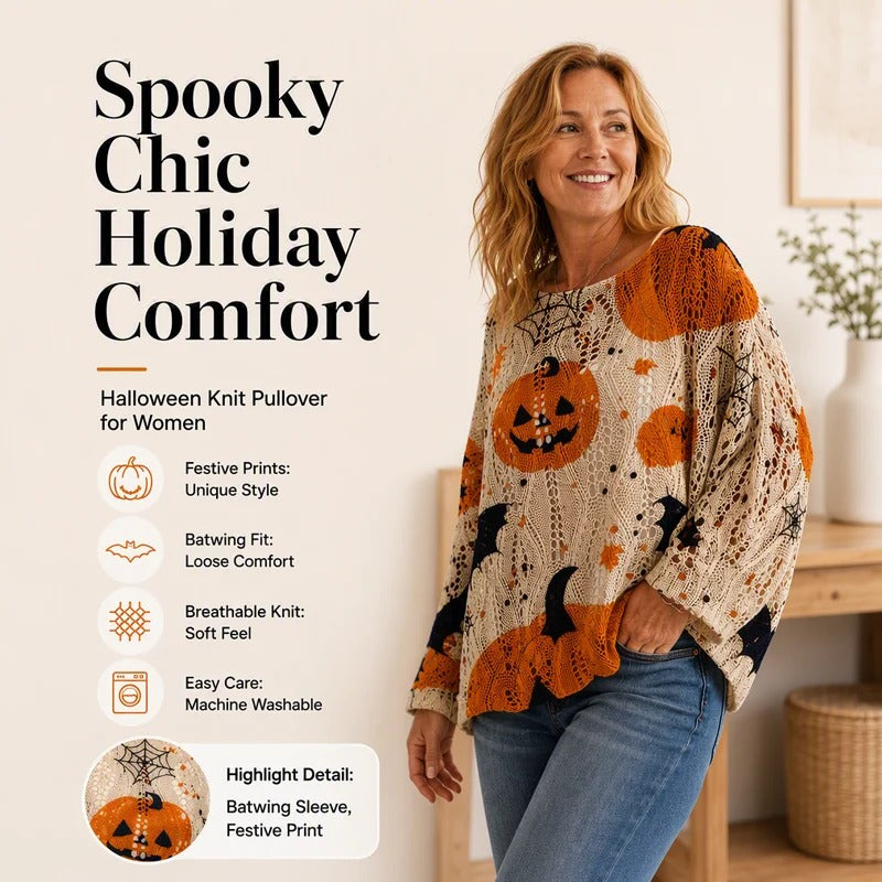🎃Women's Halloween Knit Sweater Top👻