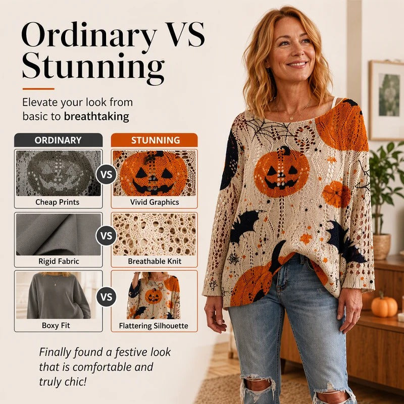 🎃Women's Halloween Knit Sweater Top👻