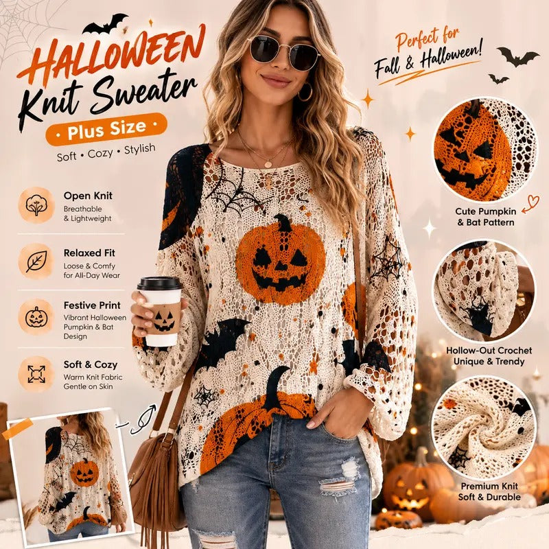 🎃Women's Halloween Knit Sweater Top👻
