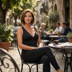 High-Stretch V-Neck Jumpsuit