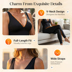 High-Stretch V-Neck Jumpsuit