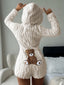Women’s Teddy Bear Hooded Fleece Sweatshirt