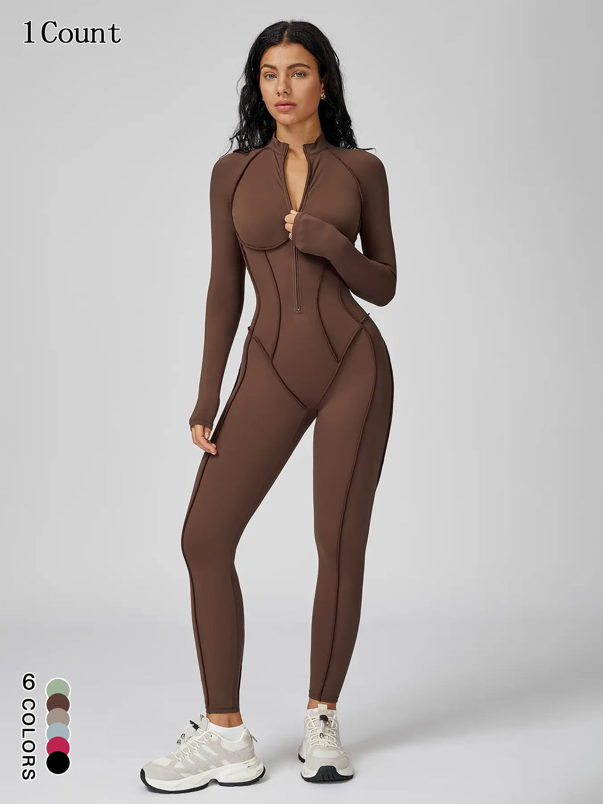 A sleek one-piece outfit designed to sculpt your curves, smooth your waist, and keep you comfortable all day