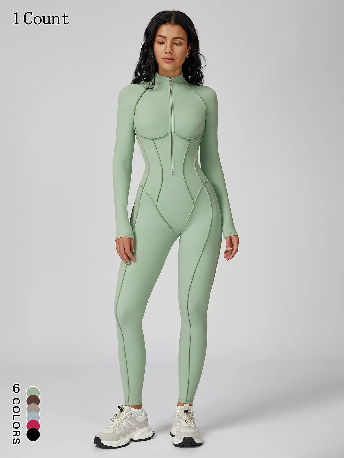 A sleek one-piece outfit designed to sculpt your curves, smooth your waist, and keep you comfortable all day